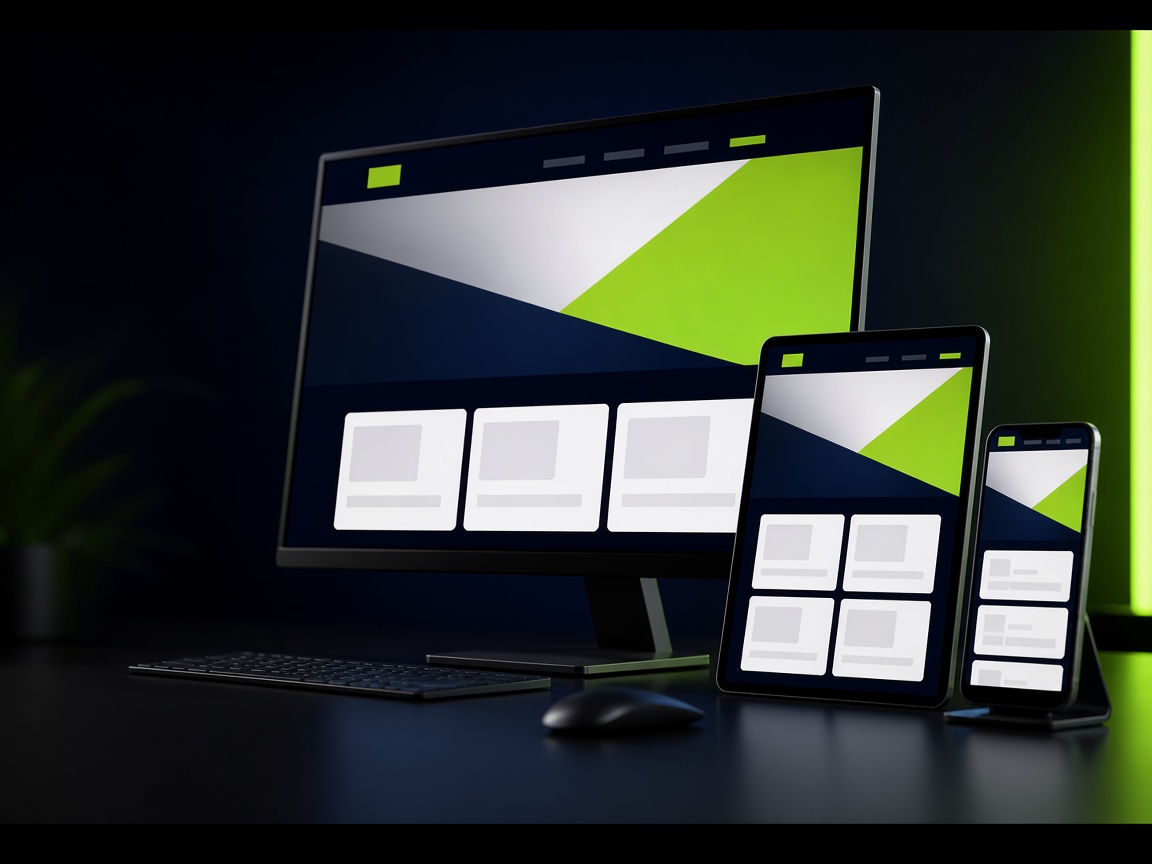 Design de site internet adaptatif sur ordinateur, tablette et smartphone
