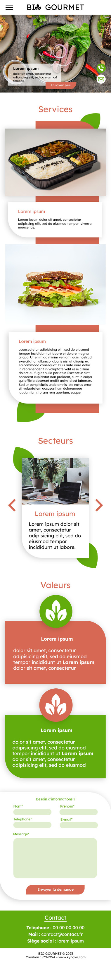 Rendu sur mobile